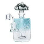 Cool Cheap Bong Glass Bubbler Portable Dab Rig W/ Showerhead Perc