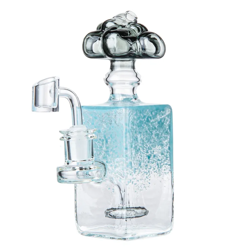 Cool Cheap Bong Glass Bubbler Portable Dab Rig W/ Showerhead Perc