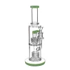Best Double Stereo Matrix Perc Glass Bong Straight Tube Dab Rig