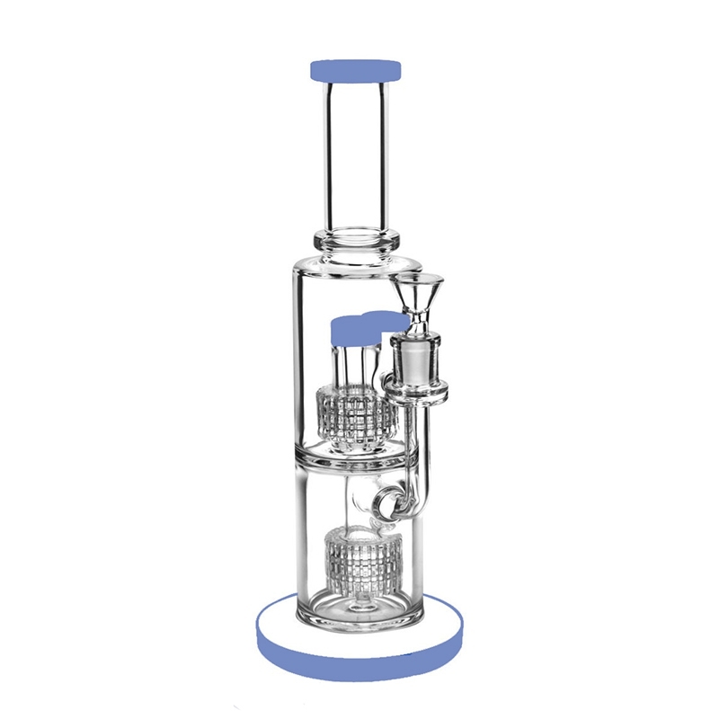 11'' Double Stereo Matrix Perc Glass Bong
