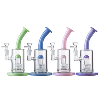 Best Cheap Bong Pink Portable Dab Rig Heady Glass Water Pipe for Sale W/ Matrix Perc 02