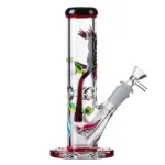 Glow In The Dark Cartoon Cool Bong Cheap Glass Water Pipe Tiny Dab Rig