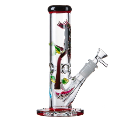 Glow In The Dark Cartoon Cool Bong Cheap Glass Water Pipe Tiny Dab Rig W/ Ice Pinch 01