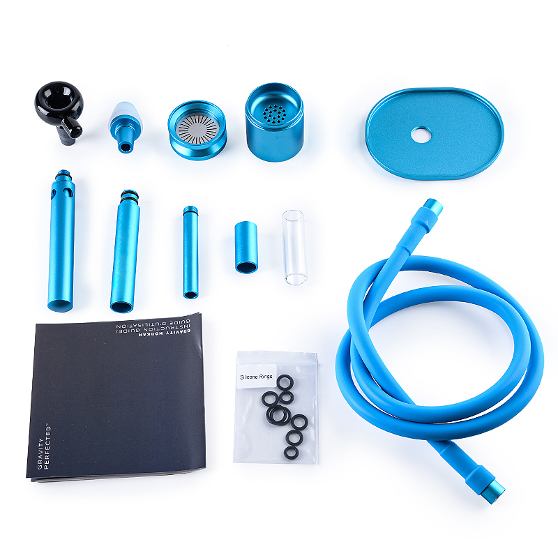  Blue Best Big Gravity Bong Glass Water Pipe