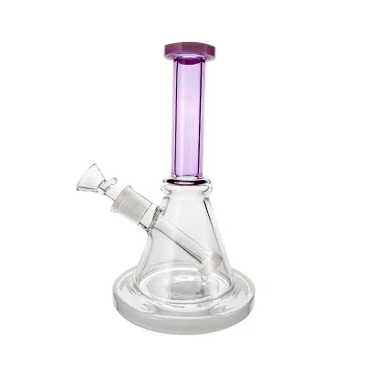8 Inch Cheap Beaker Bong Portable Dab Rigs Glass Water Pipe W/ Showerhead Perc 01