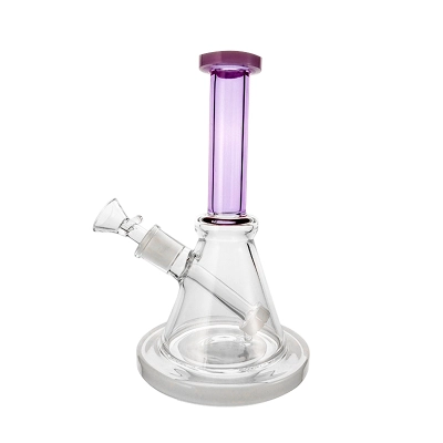 8 Inch Cheap Beaker Bong Portable Dab Rigs Glass Water Pipe W/ Showerhead Perc 01