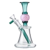 Cute Cheap Beaker Water Pipe Glass Tiny Bong Mini Dab Rig W/ Downstem