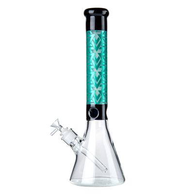 16 Inch Thick Glass Big Bong Large Beaker Water Pipe W/ Ice Pinch 01
