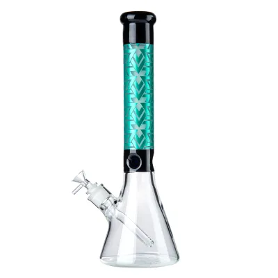 16 Inch Thick Glass Big Bong Large Beaker Water Pipe W/ Ice Pinch 01