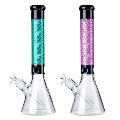 16 Inch Thick Glass Big Bong Large Beaker Water Pipe W/ Ice Pinch 02