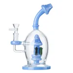 Best 9 Inch Colorful Mushroom Perc Oil Dab Rig Orb Base Cute Glass Bong 
