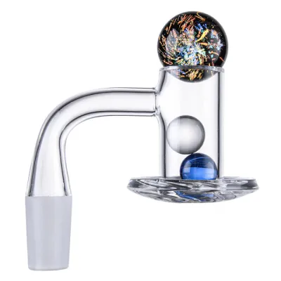 Quartz Terp Blender Banger Marble Set Male Handmade Joint Dab Nail  01