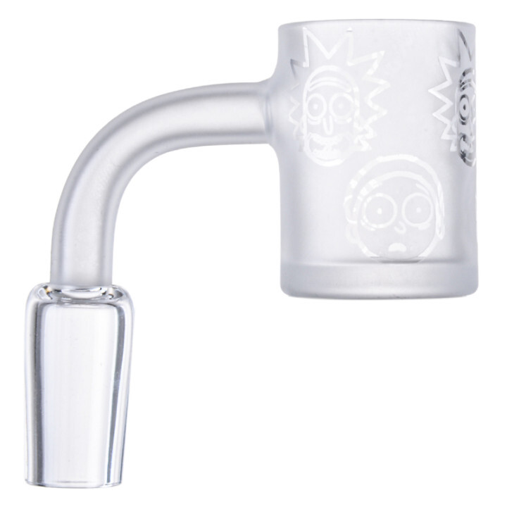 Durable Rick And Morty Dab Nail Sandblasted Quartz Bucket Banger 