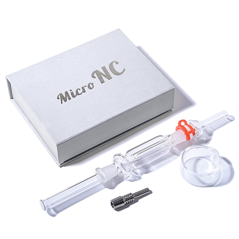 Cheap Heady Glass Micro NC Nectar Collector Box Set 10mm 14mm Dab Straw Kit 