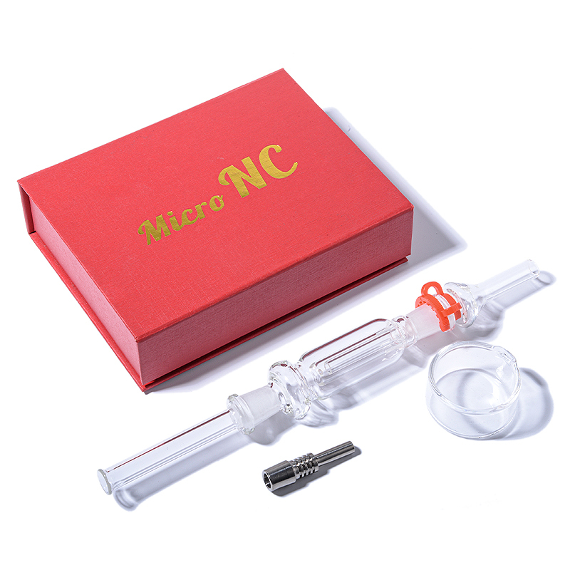Cheap Heady Glass Micro NC Nectar Collector Box Set 10mm 14mm Dab Straw Kit 