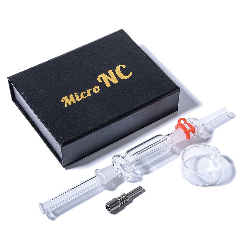 Cheap Heady Glass Micro NC Nectar Collector Box Set 10mm 14mm Dab Straw Kit 