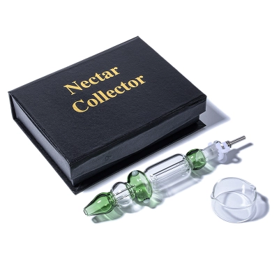 Mini Glass Nectar Collector Kit Heady Dab Rig Straw & Titanium Nail  01