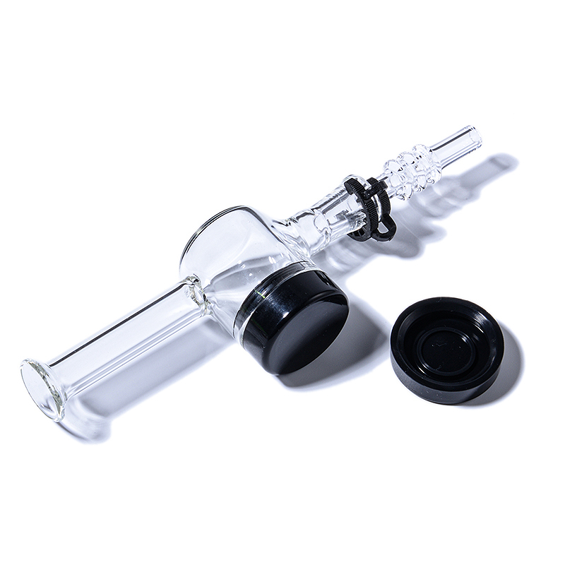 Best Glass Nectar Collector Thick Dab Rig Straw W/ Silicone Reclaim Catcher