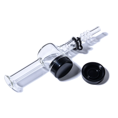 Best Glass Nectar Collector Thick Dab Rig Straw W/ Silicone Reclaim Catcher 01