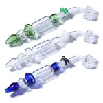 Colorful Glass Cheap Dab Straw Portable Mini Hand Pipe W/ Quartz Banger Nail 