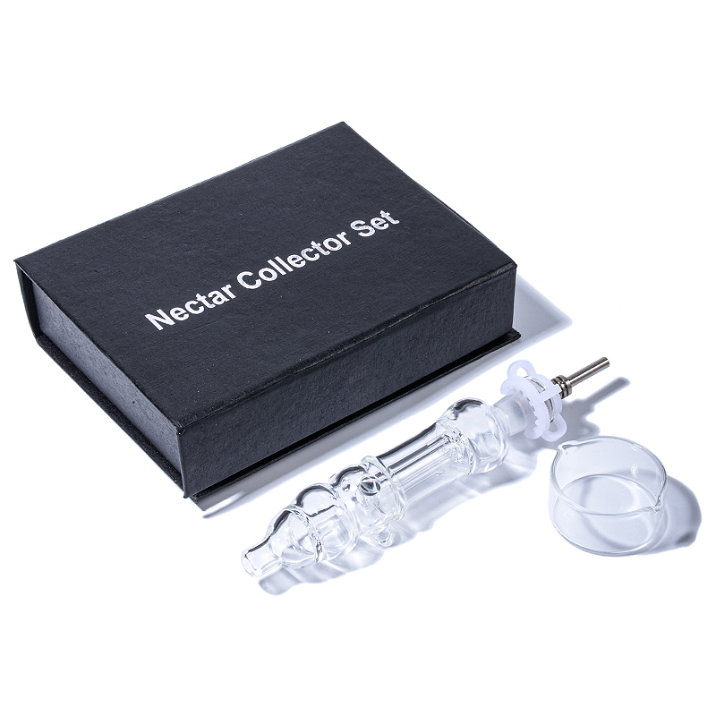 Mini Glass Vertical Water Nectar Collector Kit Honey Concentrate Dab Straw Set