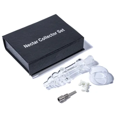 Mini Glass Vertical Water Nectar Collector Kit Honey Concentrate Dab Straw Set 02