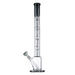  23'' Black Blue Big Bongs Quadruple 6 Arms Tree Perc Huge Water Pipe W/ Ice Catcher