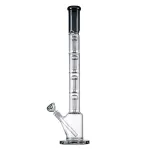  23'' Black Blue Big Bongs Quadruple 6 Arms Tree Perc Huge Water Pipe W/ Ice Catcher