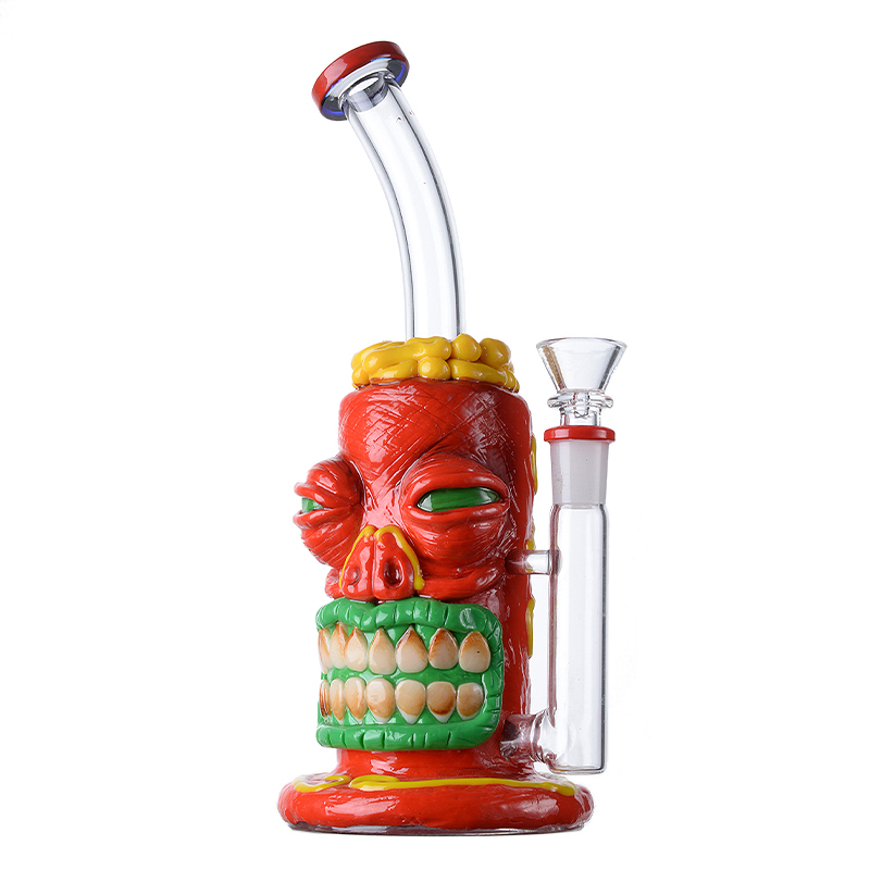 Cool Moldy Creations Bong Horror Red Monster Dab Rig Honeycomb Perc Water Pipe 