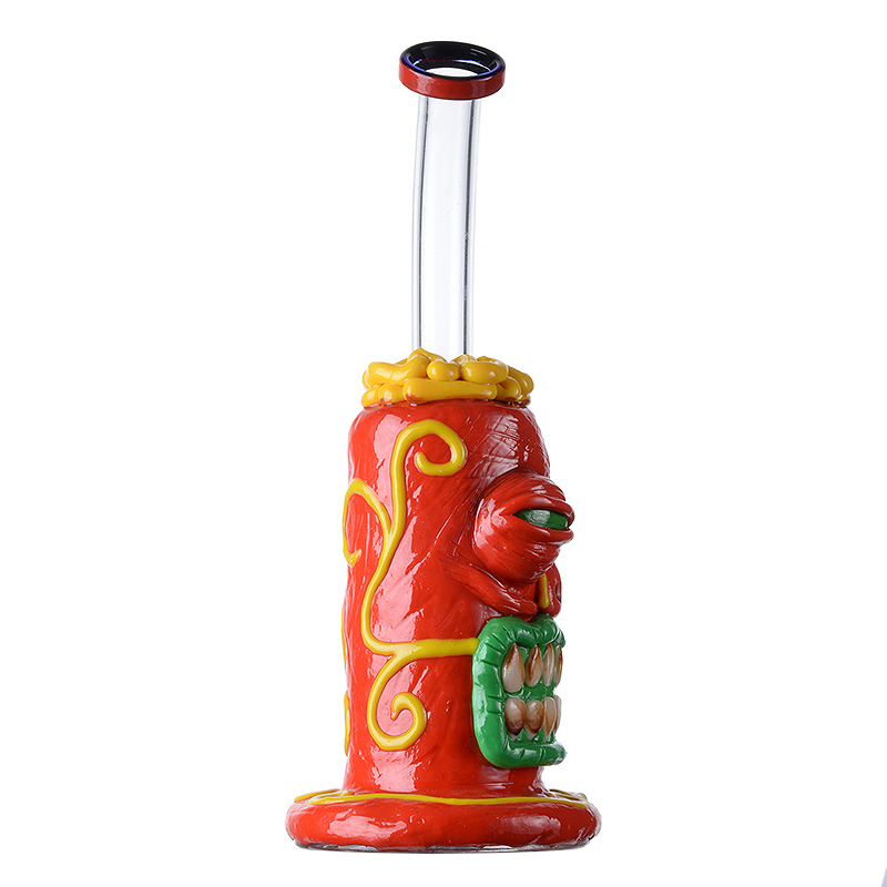 Cool Moldy Creations Bong Horror Red Monster Dab Rig Honeycomb Perc Water Pipe 