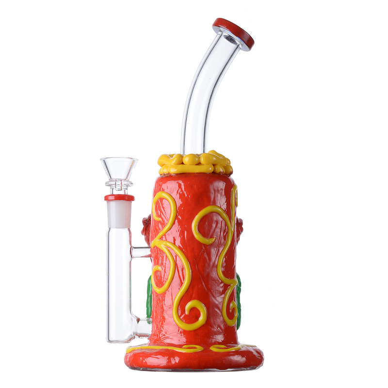 Cool Moldy Creations Bong Horror Red Monster Dab Rig Honeycomb Perc Water Pipe 