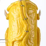 Unique Cyclops Bong Red Monster Polymer Clay Dab Rig Scary Themed Honeycomb Perc WaterPipe 