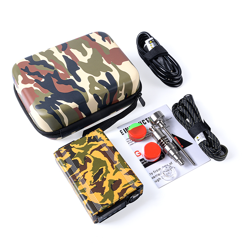 Classic Micro E-Nail Kit Camouflage Electric Dab Rig Heater Coil Set & Titanium Nail 