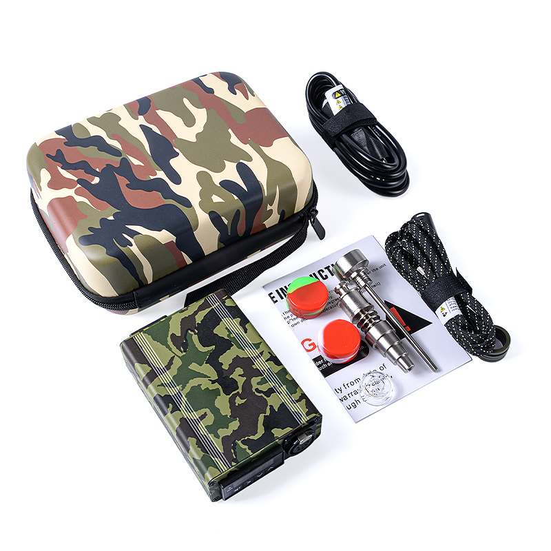Classic Micro E-Nail Kit Camouflage Electric Dab Rig Heater Coil Set & Titanium Nail 