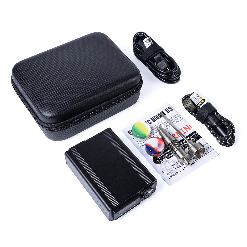 Black Titanium E-Nail Dab Rig Kit Portable Micro Enail Elite Set