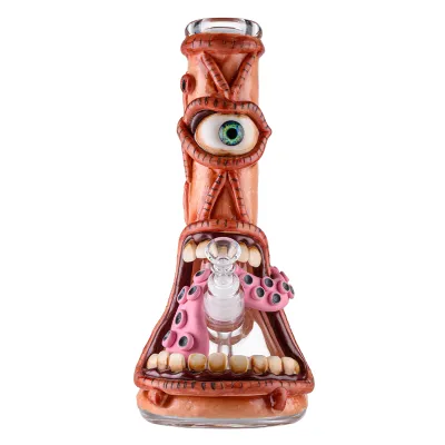 Scary Cyclops Bongs Glass Tentacle Tongue Water Pipe Thick Underwater Beaker Dab Rig 01