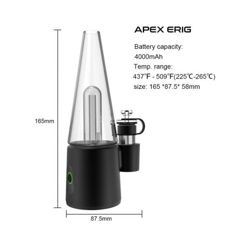 Exseed Dabcool W2 Electirc Dab Rig Portable Water Pipe Vaporizer Kit With Travel Case