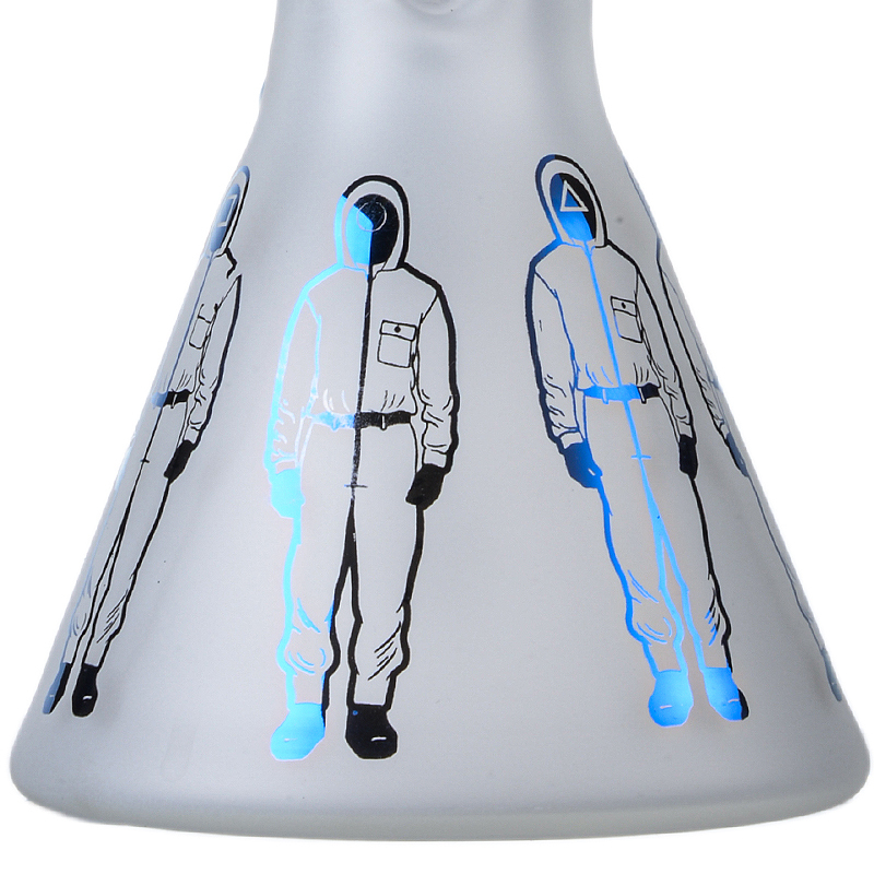 six glass frosted bong 