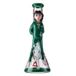 14'' Green Squid Game Beaker Bong Big Dab Rig Thick Round Six Waterpipe W/ Ice pinch 