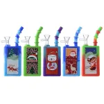 Cheap Mini Portable Square Dab Rig Unique PS-shaped Christmas Silicone Bong