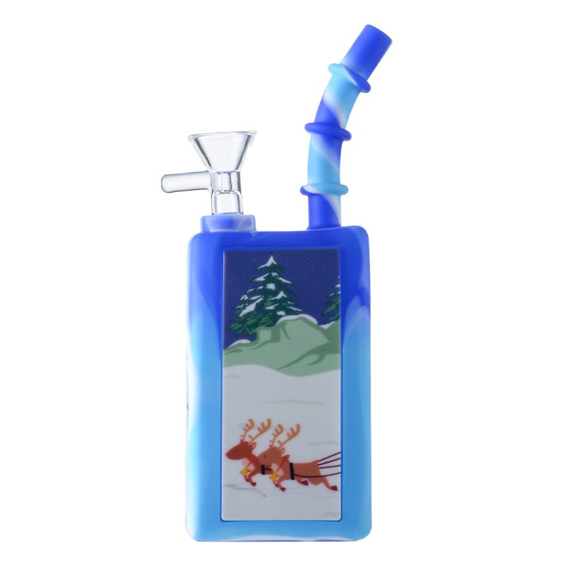  Christmas Silicone Square Bong