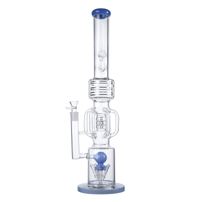 21 Inch Giant Water Pipe 7mm Thick Glass Tall Recycler Bong with 6-Arm Rocket Perc 01