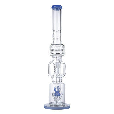 21 Inch Giant Water Pipe 7mm Thick Glass Tall Recycler Bong with 6-Arm Rocket Perc 02