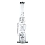 Thick Glass Tall Ice bong with 6-Arm Rocket Perc