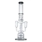 17 Inch Thick Glass Color Tall Recycler Dab Rig