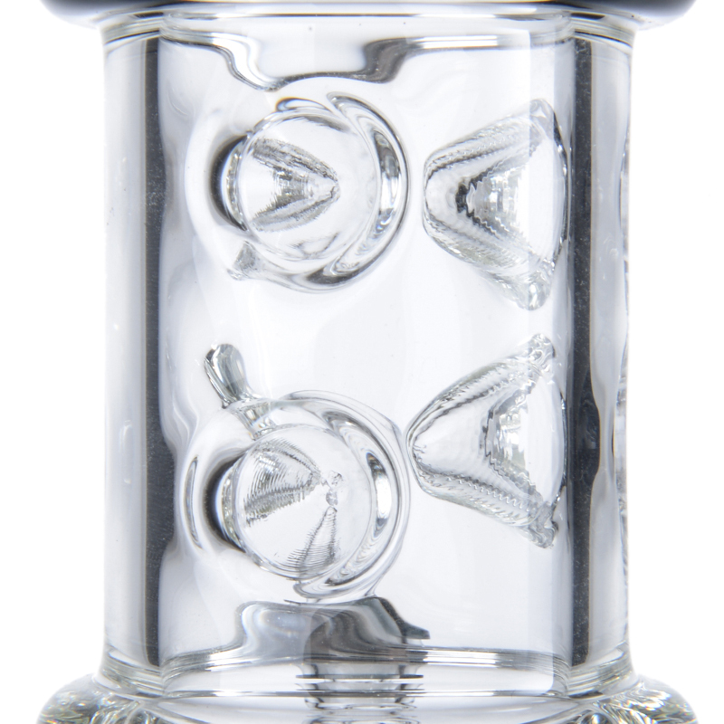 Big Thick Glass Ice Bong Tall Recycler Dab Rig with Ice Pinch