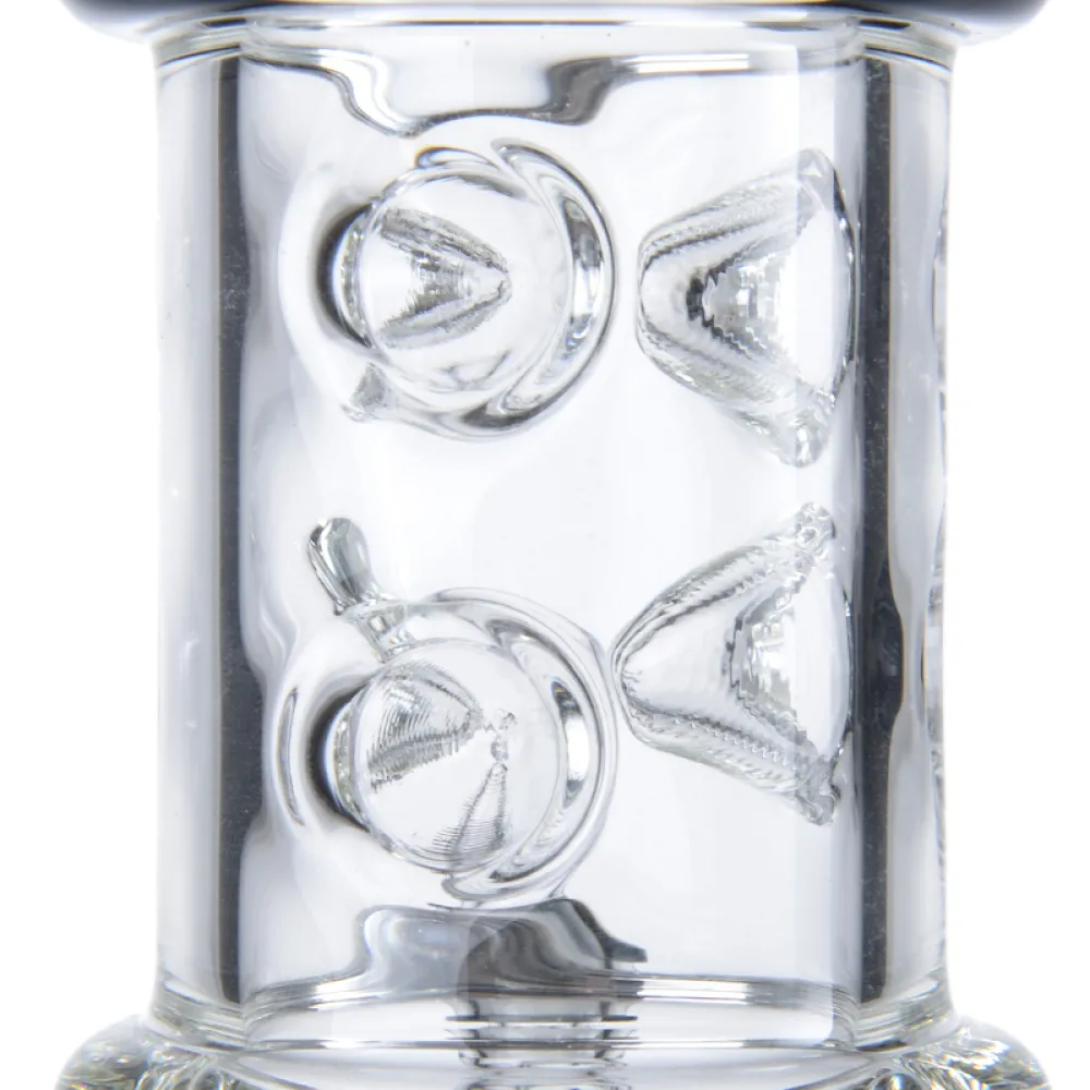 Big Thick Glass Ice Bong Tall Recycler Dab Rig with Ice Pinch