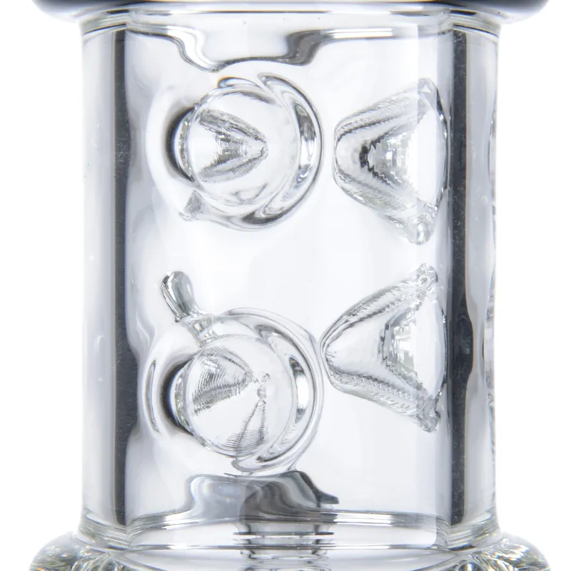 Big Thick Glass Ice Bong Tall Recycler Dab Rig with Ice Pinch