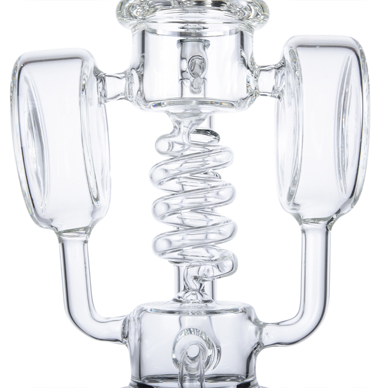 Tall Recycler Dab Rig with Spiral Perc 