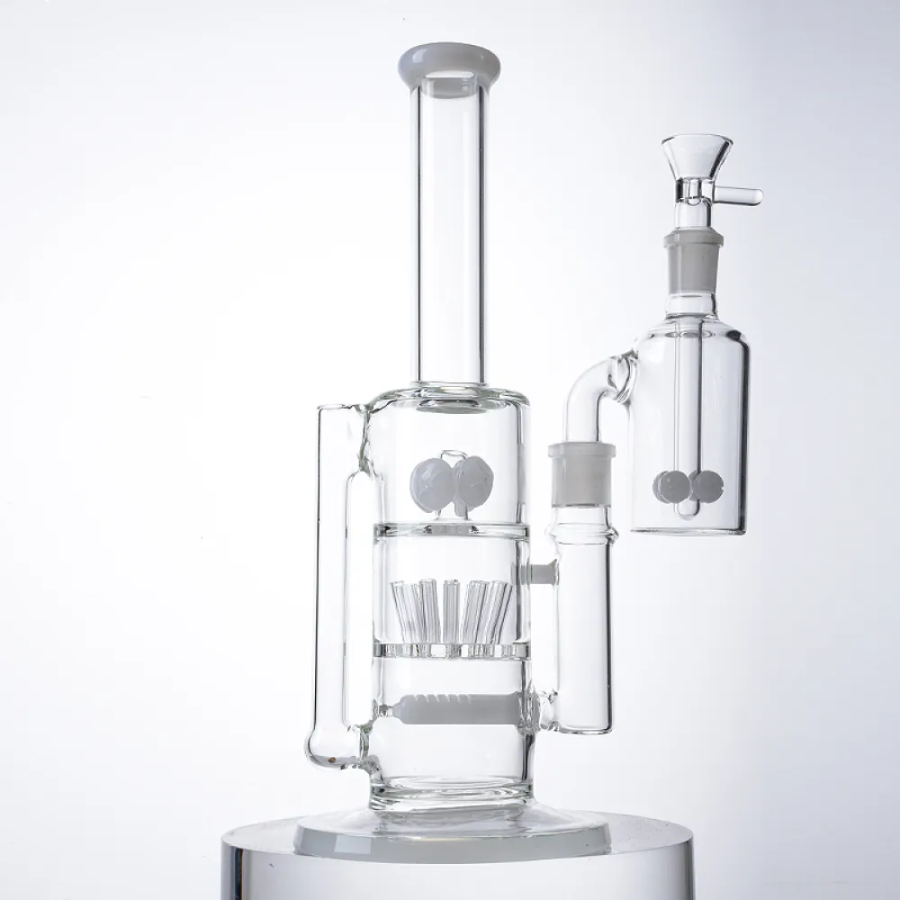 12 Inch Big Thick Bong Best Multi Perc Water Pipe W/ Ash Cather(OEM)
